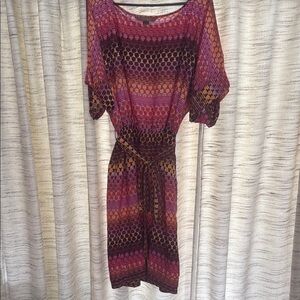 Multicolor Patterned Women's Dress